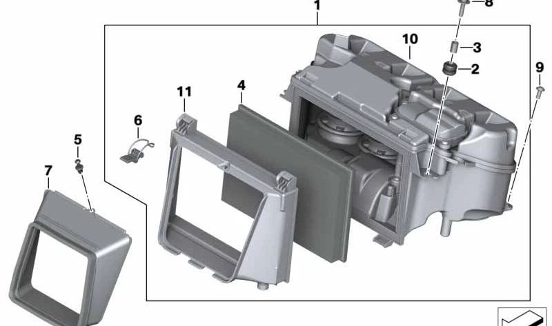 Silenciador de admisión OEM 13718561315 para BMW Motorrad C 600 Sport, C 650 GT, C 650 Sport. Original BMW Motorrad.