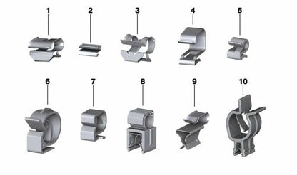 OEM fastening clamp 11787547315 for BMW E36, E46, E39, E60, E61, F10, F11, E63, E64, E38, E31, F25, F26, Z3, E85 and Mini R55, R56, R57, R58, R59, R60, R60 , R61. BMW/mini original.
