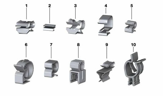 Clip tubo ondulado OEM 61138535877 para BMW R1200GS, R1250GS, R1200RT... y más. Original BMW Motorrad.