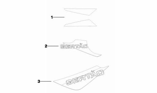 Moldura decorativa trasera derecha OEM 51148529874 para BMW Motorrad G 650 GS Sertão. Original BMW Motorrad.