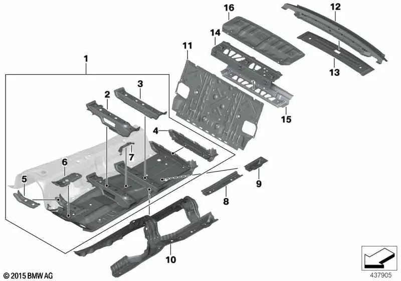 Console de transporteur de transmission pour BMW G12, G12N (OEM 41007401594). BMW d'origine