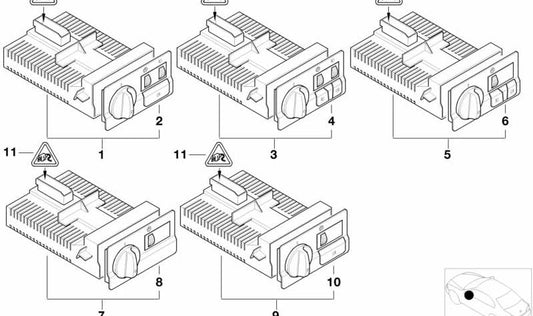 OEM -Lichtschalter 61319133011 für BMW E46. Originalmodul für Lichtsteuerung. Kompatibel mit allen BMW E46 -Modellen. Originaler BMW -Ersatz.