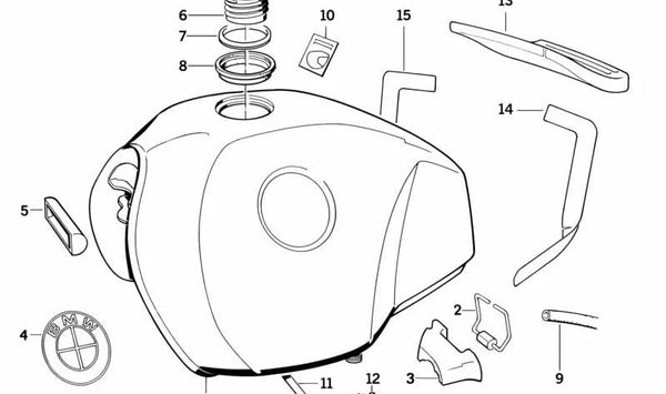 Pegatina derecha OEM 51142307132 para BMW F30, F31, F80. Pieza decorativa original BMW.