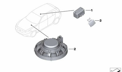 Embellecedor de micrófono OEM 84316944144 para BMW E88, F22, F23, E93, F33, F83, F07, F11, E64, F12, E89. Original BMW.