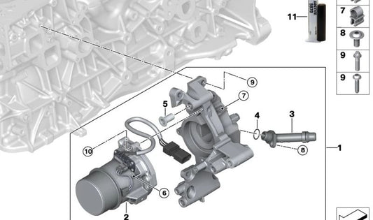 M6X35 OEM screw 07149885504 for BMW G20 330D. Compatible with models from 2020 to 2027 (versions with rear and XDRive traction). Original BMW.