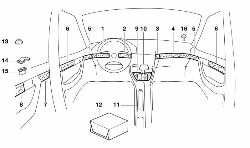 OEM 51451873559 Clip de serrage pour la série BMW 5 E34. Pièce BMW d'origine pour les fixations intérieures telles que les moulures ou le tableau de bord. Idéal pour des restaurations spécifiques ou des pièces de rechange. BMW d'origine.