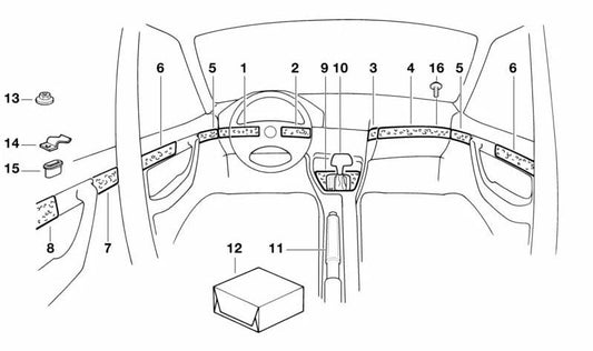 OEM 51451873559 Clip de serrage pour la série BMW 5 E34. Pièce BMW d'origine pour les fixations intérieures telles que les moulures ou le tableau de bord. Idéal pour des restaurations spécifiques ou des pièces de rechange. BMW d'origine.