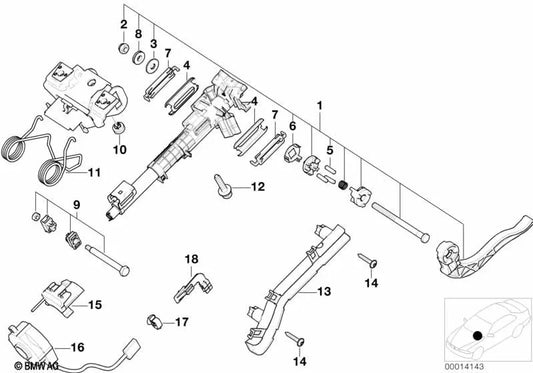 Attrito Rebody per BMW E46, X3 E83 (OEM 32301095759). BMW originale