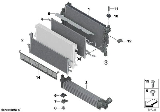 Linksmodulunterstützung für BMW 1 F40 -Serie, F52, Serie 2 F44, F45, F46, X1 F48, F49, X2 F39, Mini F54, F55, F56, F57, F60 (OEM 17118617884). Original BMW