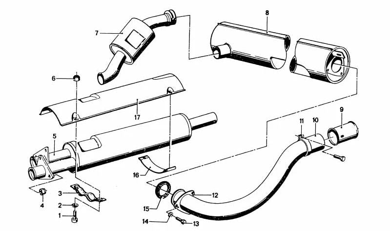 Abrazadera de tubo para BMW varios modelos (OEM 18211102888). Original BMW