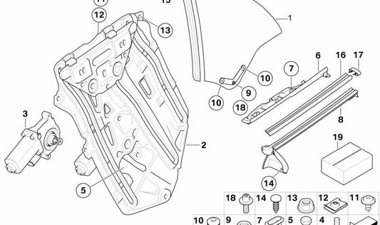OEM adjustment screw 07146956595 for BMW E46. Original BMW.