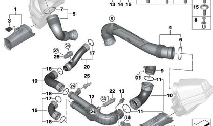 Expansionsschraube für BMW 1 F20 -Serie, F21, Serie 2 F22, F23, F87, G87, Serie 3 F30, F31, F34, F35, G80, G81, Serie 4 F32, F33, F36, G82, G83, X3 F97, X4 F98 (OEM 17127620959). Original BMW