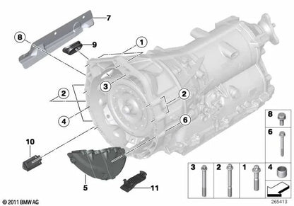 Tampa de proteção BMW 1 Série F20, F21, Série 2 F22, F23, Série 3 F30, F31, F34, F35, Série 4 F32, F33, F36, Série 5 F10, F11, F18, X1 E84, Z4 E89 (OEM 24147629567) . BMW original
