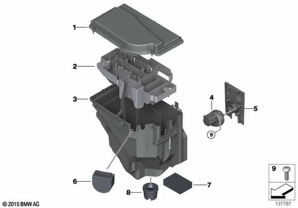 Tapa del Ventilador para BMW E53 X5 (OEM 12901438983). Original BMW
