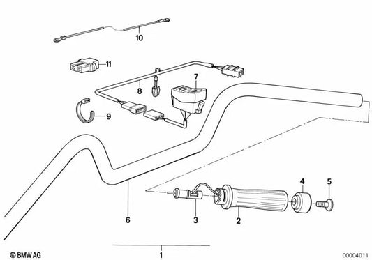 Chrome handlebar counterweight for BMW (OEM 32712316331). Original BMW