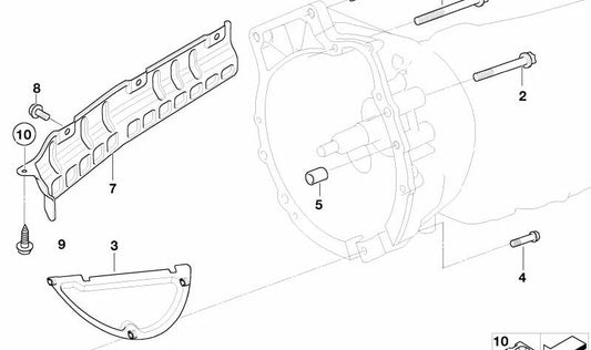 Protector térmico OEM 24007568125 para BMW E60 y E61. Original BMW.