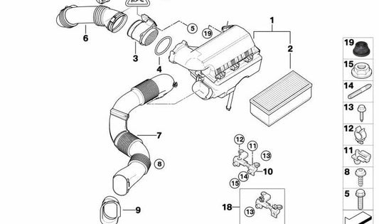 Filtro de aire OEM 13718516176 para MINI R55, R56, Clubman... y más. Original MINI.