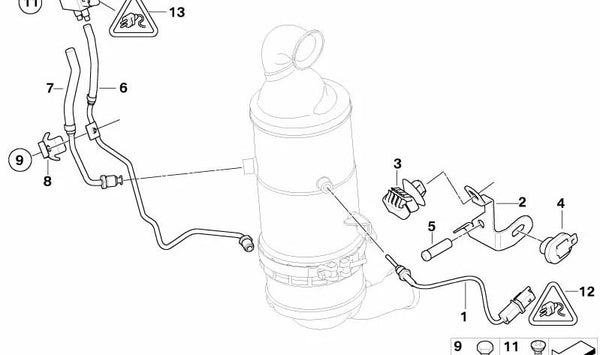 Tubería de presión OEM 13622753402 para MINI R56, Clubman R55. Original MINI.