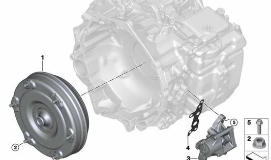 Junta OEM 24008635756 para BMW F45 (225xe), I12 (i8), I15 (i8 Roadster), F60 (Countryman). Compatible con modelos híbridos y eléctricos. Original BMW.