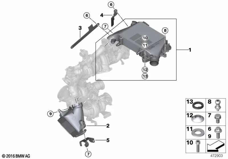 Kugelscheibe for BMW 5 Series F10, F10N, F11, F11N, G30, G30N, G31, G31N, 7 Series F01N, F02N, G11, G11N, G12, G12N, X5 E70N, F15, G05, X6 E71, F16, G06, X7 G07 (OEM 17518517268). Genuine BMW