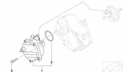 Bomba de vacío OEM 11667635657 para BMW E60, E61, E63, E64, E65, E66, E53, E70. Original BMW.