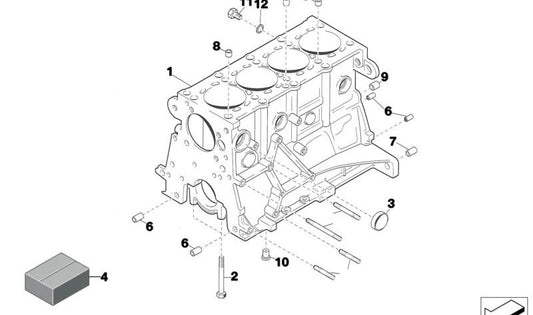 Tobera de aceite OEM 11111417435 para BMW E30, E32, E34, E36, E39, E46, Z3. Original BMW.