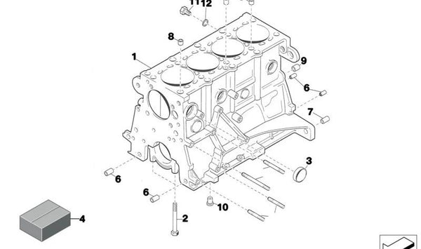 Tobera de aceite OEM 11111417435 para BMW E30, E32, E34, E36, E39, E46, Z3. Original BMW.