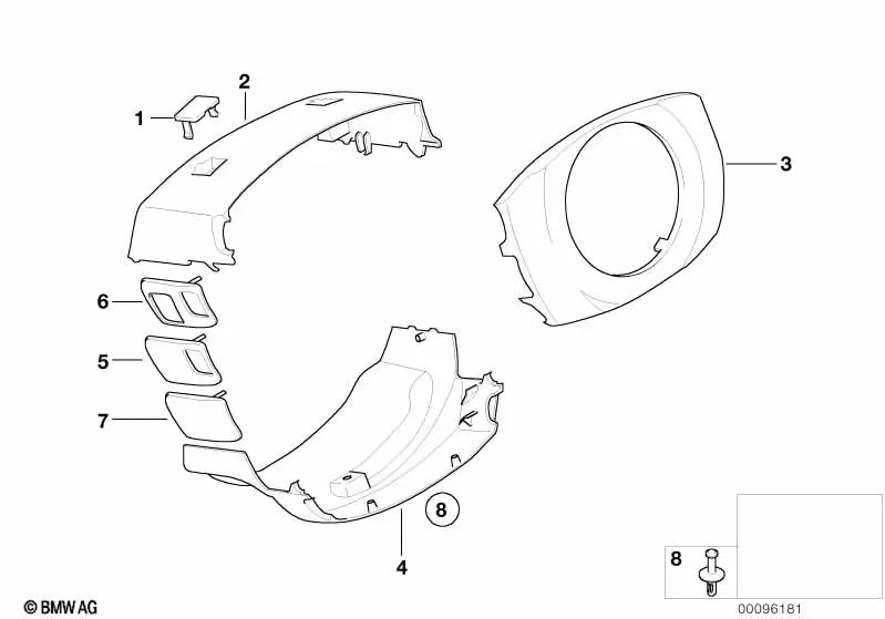 Frontbeschichtung für BMW 7 E65 -Serie, E66 (OEM 61316911539). Original BMW.