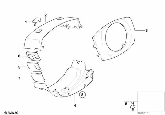 Frontbeschichtung für BMW 7 E65 -Serie, E66 (OEM 61316911539). Original BMW.