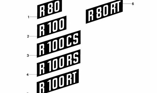 Pegatina decorativa dorada OEM 51141240691 para BMW Motorrad R247 {R 80/7, R 80 RT, R 80} compatible con modelos fabricados entre 1977 y 1985. Original BMW.
