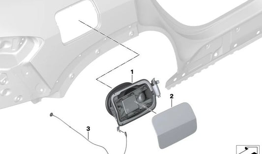Emergency tape for filler cap for BMW G09 (OEM 51175A36543). Original BMW