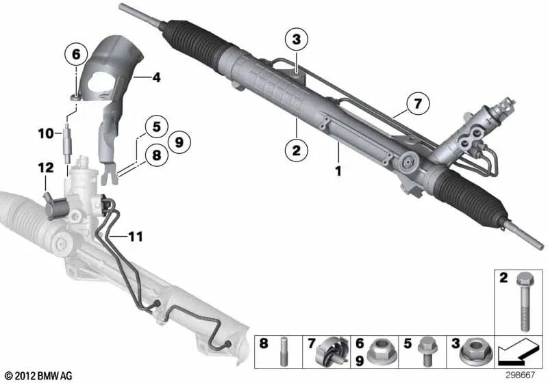 CLUP da alfândega para BMW E90, E91, E92, E84 (OEM 3210677664). BMW original