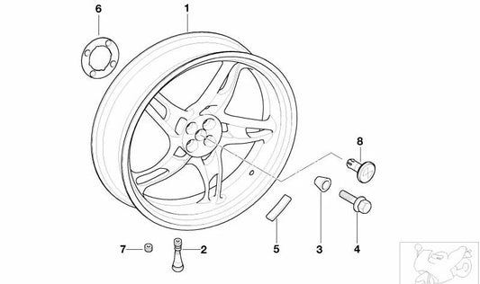 Rueda trasera 5,50x17 OEM 36317670796 para motos BMW R 1150 R, R 850 R, Rockster. Original BMW Motorrad.