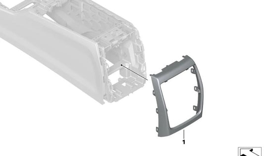 Acabamento do console central traseiro OEM 51166996849 para BMW G42, G87, G20, G21, G28, G80, G81, G22, G23, G26, G82, G83. BMW original