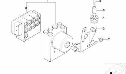 Soporte de módulo ABS/DSC OEM 34501165567 para BMW E39 520d, 520i (ASC/DSC). Compatible con todos los modelos desde 1996 hasta 2003. Recambio original BMW.