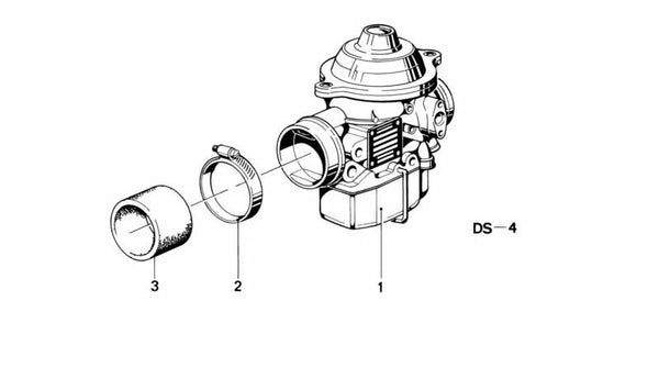 Carburador derecho para BMW R 248 (OEM 13111337688). Original BMW