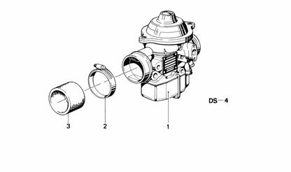 Manguito de goma OEM 13721338360 para BMW E30,E28,E34,E24,E32. Pieza de conexión del sistema de admisión. Diámetro 54mm. Original BMW.