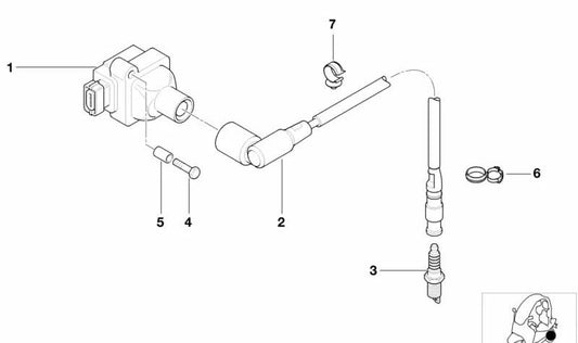 Braçadeira de cabo OEM 12132350528 para BMW Motorrad C1 (0191, 0192). Originais BMW Motorrad.