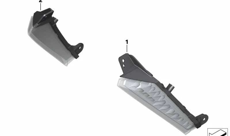 Intermitente LED delantero izquierdo OEM 63138558689 para BMW Motorrad C 400 X (CK09, 0C09, 0C31, 0S11). Compatible con modelos fabricados desde 07/2018 hasta la actualidad. Original BMW Motorrad.