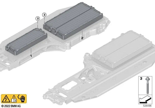 Modulo di celle della batteria ad alta tensione per la serie BMW 5 G60, serie 7 G70 (OEM 6127851637). BMW originale