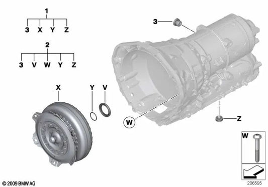 Kit de reparo do conversor de torque para BMW F20, F21, F22, F23, F30, F31, F34, F35, F32, F33, F36, F07N, F10, F11, F18N, E84, E89 (OEM 24407544950). BMW original
