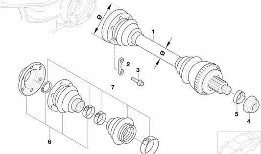 Kit de réparation OMFore OEM 33219067820 pour BMW E36, Z3. BMW d'origine.