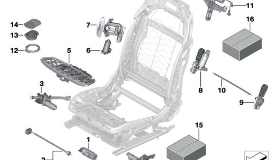 Einstellbarer Motorunterstützung OEM 52107314215 für BMW F07, F10, F11, F18, F01, F02, F15, F85, F16, F86. Original BMW.