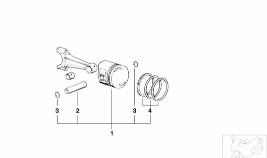OEM piston bolt 11251464625 for BMW Motorrad K1200gt, K1200rs, K1200lt. Original BMW Motorrad.
