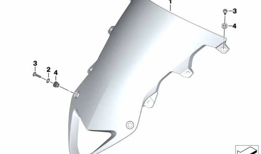 Parabrisas delantero OEM 46638522123 para motos BMW S 1000 RR (K46) 2008-2014. Original BMW Motorrad.