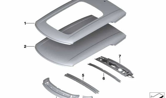 Cercha del techo delantera OEM 41007449373 para MINI Countryman F60, F60 LCI. Original MINI.