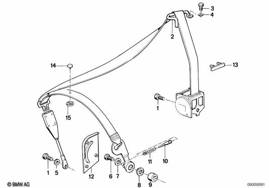 Compression spring for BMW 3 Series E30 (OEM 72111940057). Original BMW