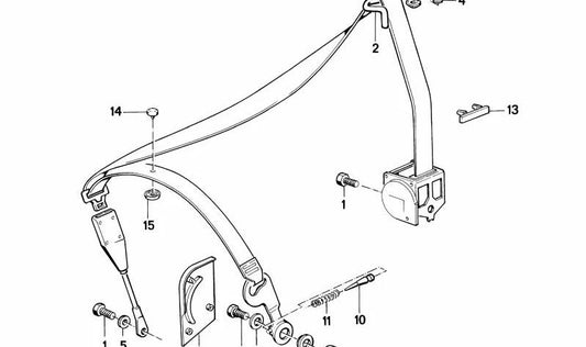 Linkshebel für die BMW 3 E30 -Serie (OEM 72111924741). Original BMW