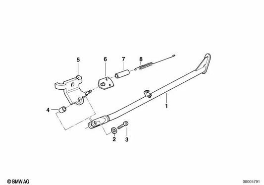 Side support for BMW, F07, F10, F11, F06, F12, F13, F01N, F02N (OEM 46532330355). Genuine BMW