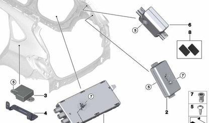 Bumper OEM 51138209642 per BMW E81, E82, E87, E88, F45, F46, E60, F07. BMW originale.